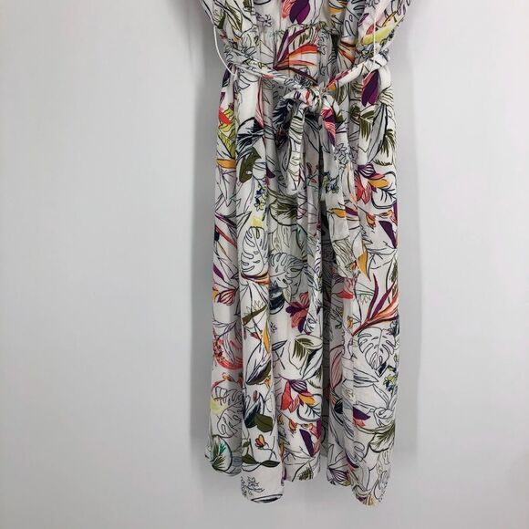 A NEW DAY Sleeveless Floral Midi Dress Tie Waist - Picture 6 of 11